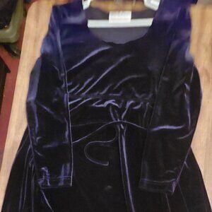Indigo Blue Velvet Dress
